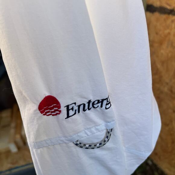 Columbia Men's Bahama II Long-Sleeve Shirt custom In Honor of Our Veterans Sz M - Picture 6 of 7